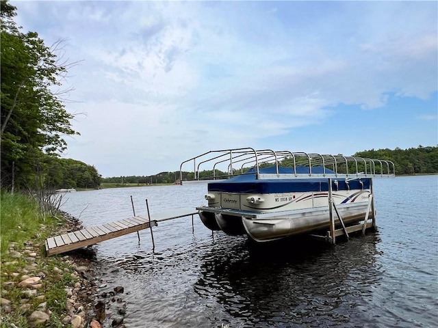 24730 Scenic View Ln, Spooner, WI 54801 - dock area featuring a water view