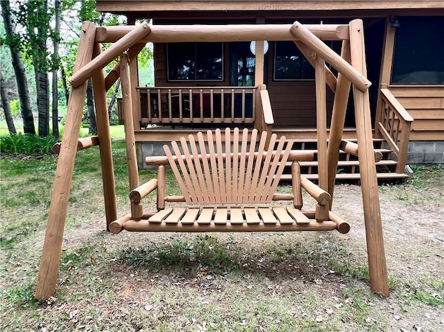 24730 Scenic View Ln, Spooner, WI 54801 - view of deck