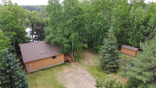 24730 Scenic View Ln, Spooner, WI 54801 - view from above of property with a forest