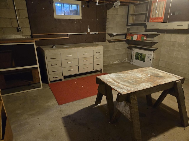4817 Morgan Dr, Manitowoc, WI 54220 - basement with concrete block wall