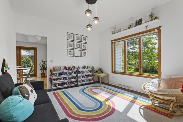 1323 Bradford Ct, Neenah, WI 54956 - living area featuring wood finished floors and baseboards
