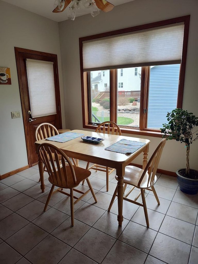2040 Continental Ln, Cross Plains, WI 53528 - dining room featuring light tile patterned floors and baseboards
