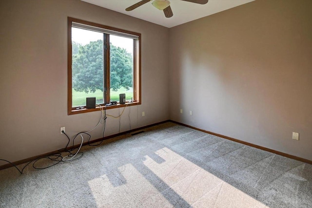 2040 Continental Ln, Cross Plains, WI 53528 - carpeted spare room featuring ceiling fan and baseboards
