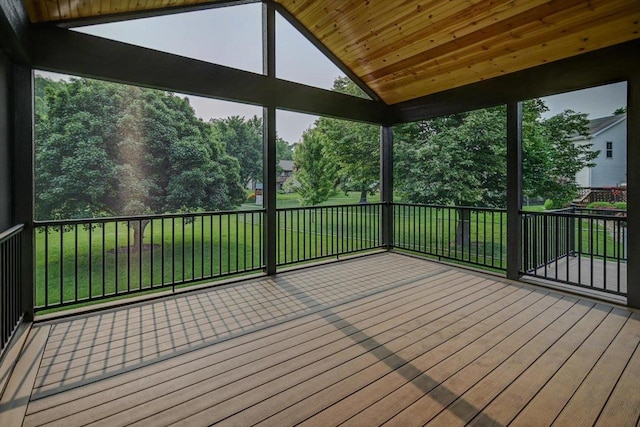 2040 Continental Ln, Cross Plains, WI 53528 - wooden terrace featuring a lawn