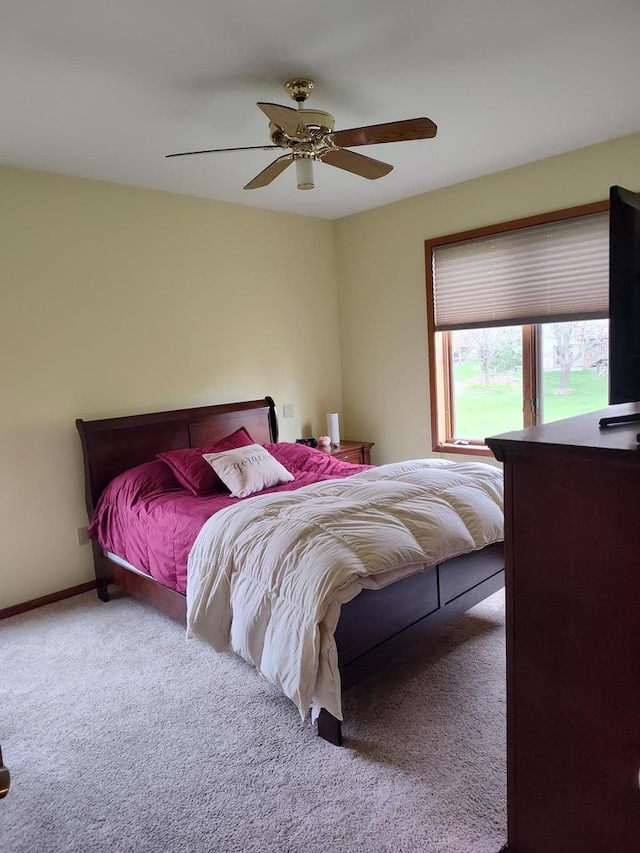 2040 Continental Ln, Cross Plains, WI 53528 - bedroom featuring carpet floors and a ceiling fan