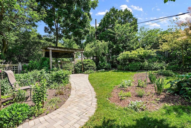 129 Division St, Madison, WI 53704 - view of yard with a pergola