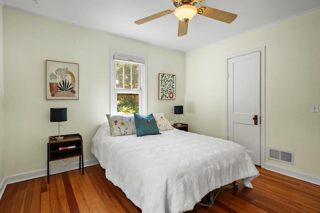 129 Division St, Madison, WI 53704 - bedroom featuring hardwood / wood-style flooring and ceiling fan