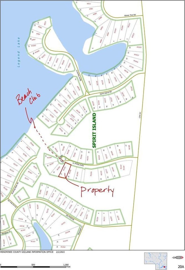 N1255 Spirit Island Trl, Keshena, WI 54135