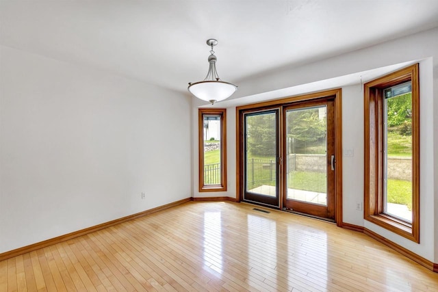 1411 Cocos, Green Bay, WI 54313 - spare room featuring plenty of natural light, baseboards, and light wood-type flooring