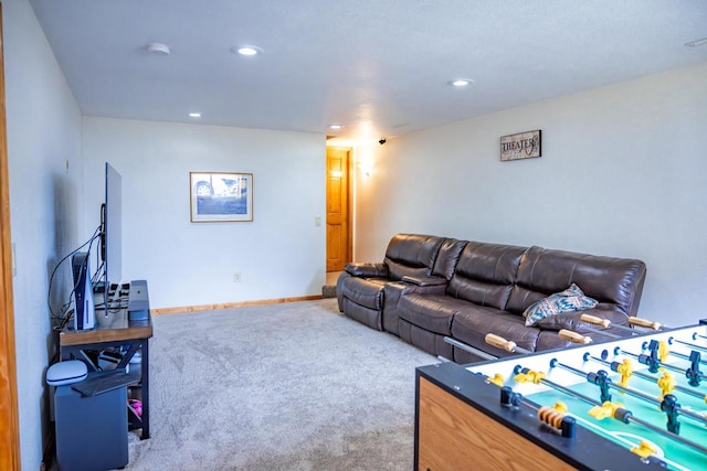2371 Doris Rd, Reedsburg, WI 53959 - living room with carpet flooring and recessed lighting