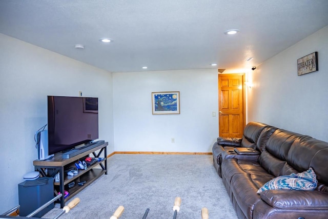 2371 Doris Rd, Reedsburg, WI 53959 - carpeted living area featuring recessed lighting and baseboards