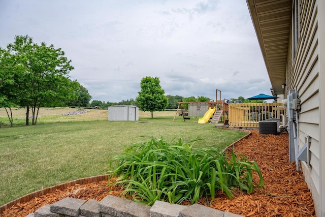 2371 Doris Rd, Reedsburg, WI 53959 - view of green lawn featuring a playground