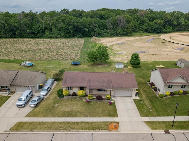 2371 Doris Rd, Reedsburg, WI 53959 - aerial view of property and surrounding area featuring a heavily wooded area