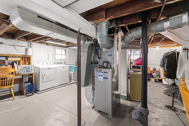 157 E 11th St, Fond Du Lac, WI 54935 - below grade area with washer and dryer and heating unit