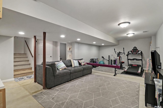 20506 83rd Pl, Bristol, WI 53104 - workout area featuring recessed lighting and baseboards