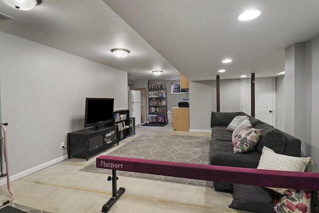 20506 83rd Pl, Bristol, WI 53104 - living room with baseboards and recessed lighting