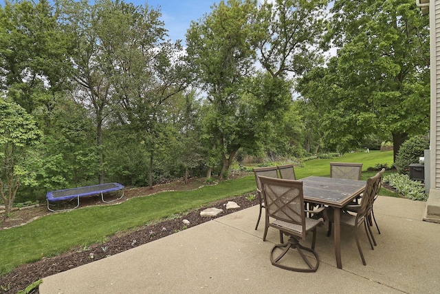 20506 83rd Pl, Bristol, WI 53104 - view of patio / terrace featuring a trampoline and outdoor dining area