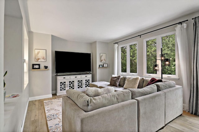 20506 83rd Pl, Bristol, WI 53104 - living room with light wood-style floors and baseboards