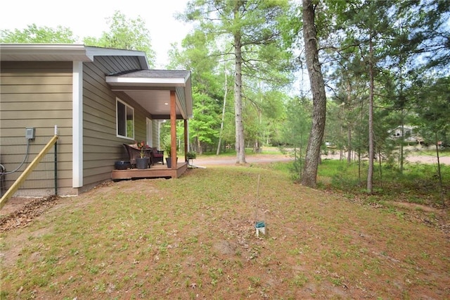 3542 Treasure Island Ter, Danbury, WI 54830 - view of yard featuring a deck