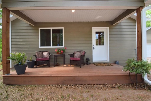 3542 Treasure Island Ter, Danbury, WI 54830 - doorway to property featuring a wooden deck