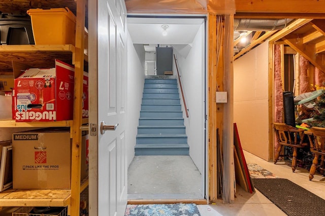 3261 Highland View Ln, Green Bay, WI 54311 - stairs with concrete flooring
