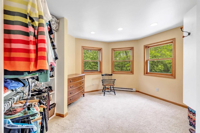 4514 Mohawk Ct, Green Bay, WI 54313 - walk in closet with carpet floors and a baseboard radiator