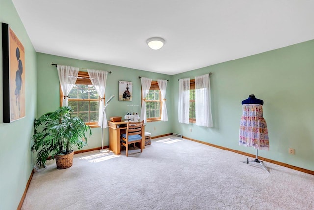 4514 Mohawk Ct, Green Bay, WI 54313 - carpeted home office featuring baseboards and plenty of natural light
