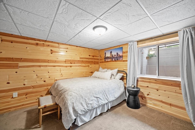 4062 S 106th St, Greenfield, WI 53228 - carpeted bedroom featuring wood walls