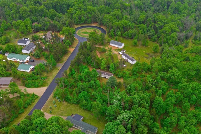 1630 Hawkshead Trl, Nekoosa, WI 54457 - aerial view of property's location with a heavily wooded area