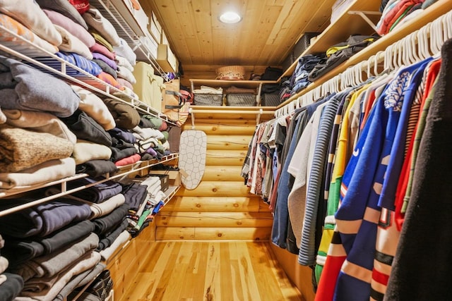 W6034 N Lake Dr, New Lisbon, WI 53950 - walk in closet featuring wood finished floors