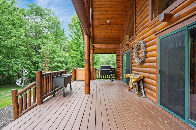 W6034 N Lake Dr, New Lisbon, WI 53950 - deck featuring area for grilling