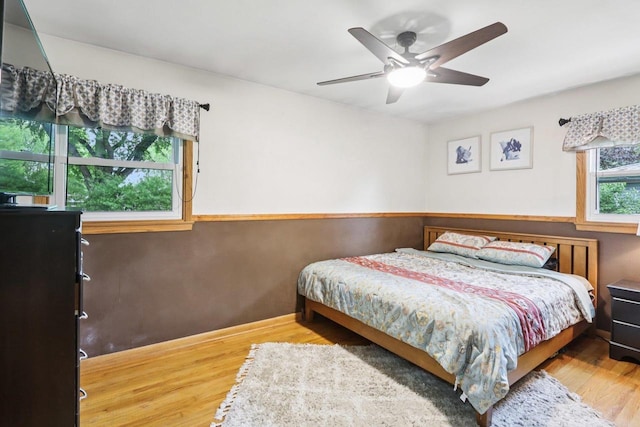 109 County Park Rd, Waupun, WI 53963 - bedroom with wood finished floors and ceiling fan