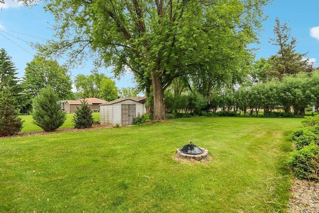109 County Park Rd, Waupun, WI 53963 - view of green lawn with a fire pit
