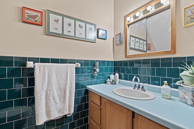 11203 W Potter Rd, Wauwatosa, WI 53226 - bathroom featuring vanity and tile walls