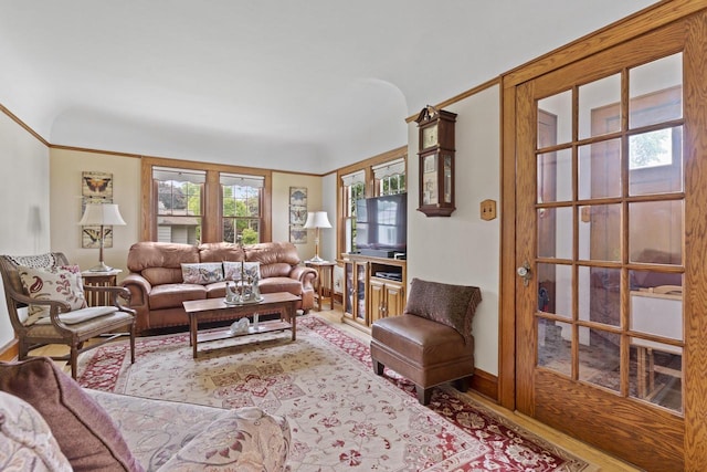 11203 W Potter Rd, Wauwatosa, WI 53226 - living area featuring wood finished floors and baseboards