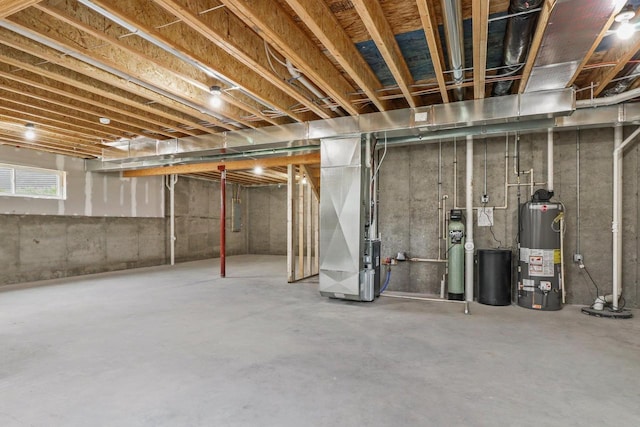 6562 Norski Ct, Windsor, WI 53598 - unfinished below grade area with water heater and heating unit