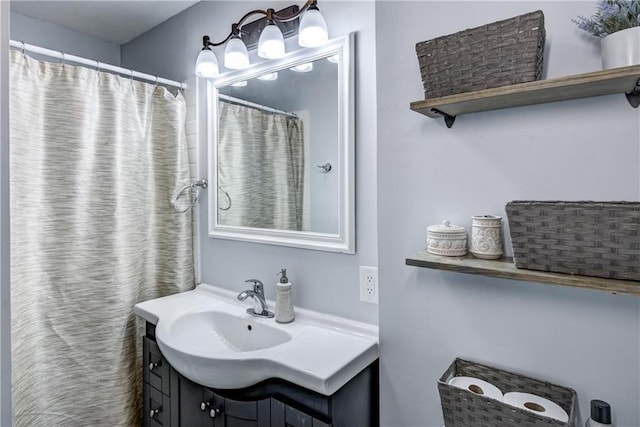 2706 Nimitz St, Eau Claire, WI 54701 - bathroom with vanity and curtained shower