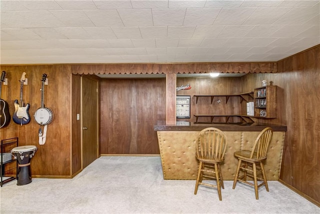 2706 Nimitz St, Eau Claire, WI 54701 - indoor dry bar featuring wooden walls and carpet