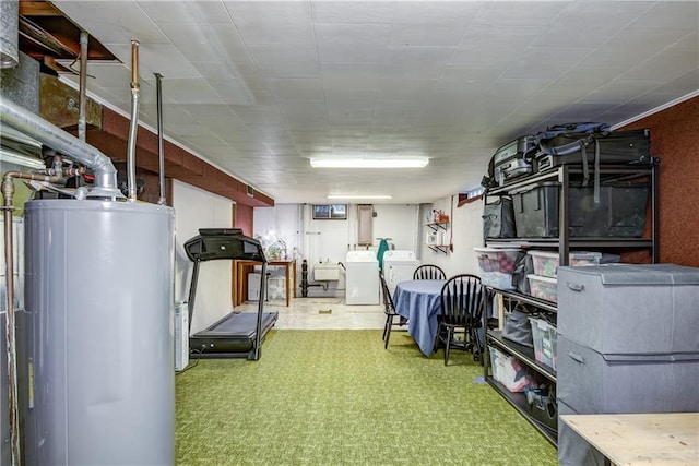 2706 Nimitz St, Eau Claire, WI 54701 - finished below grade area featuring water heater and washer and dryer