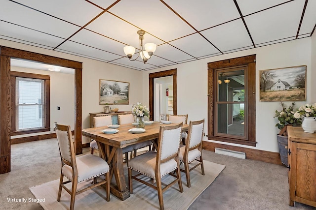103 First St, Ontario, WI 54651 - dining room with light colored carpet and a chandelier