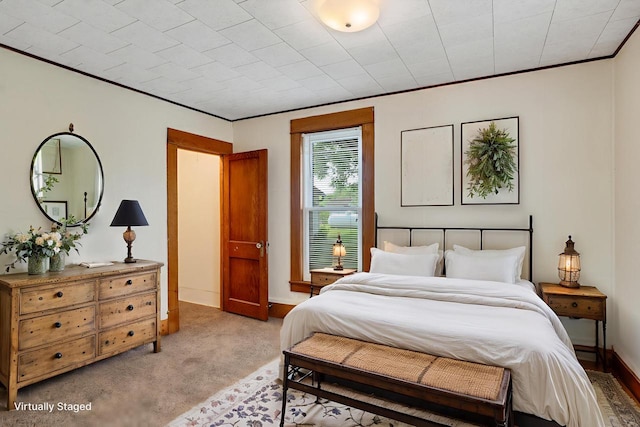103 First St, Ontario, WI 54651 - carpeted bedroom with crown molding and baseboards