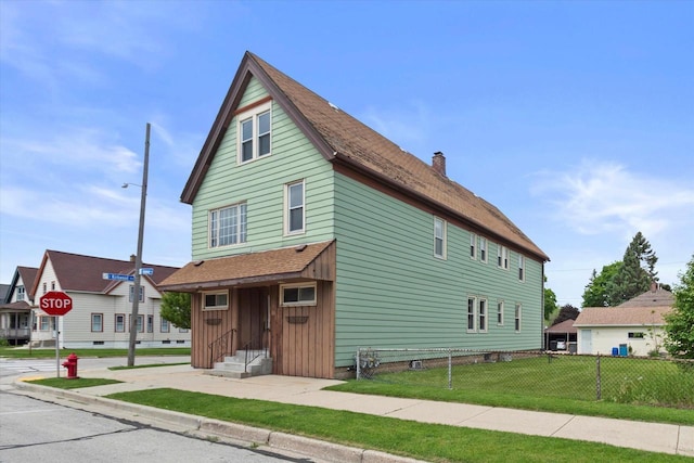 3700 E Hammond Ave, Cudahy, WI 53110 - view of front facade with a chimney