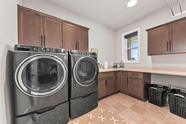N56W27213 Crispin Ct, Lisbon, WI 53089 - laundry area featuring cabinet space and washer and dryer