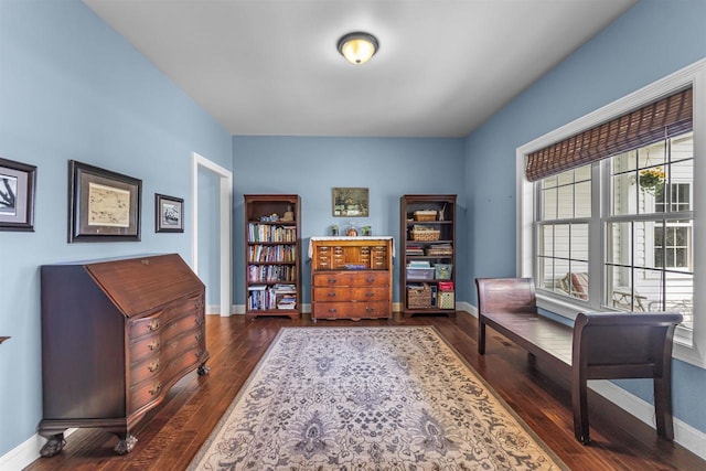 5119 Reynolds Ave, Waunakee, WI 53597 - home office with dark wood-type flooring and baseboards