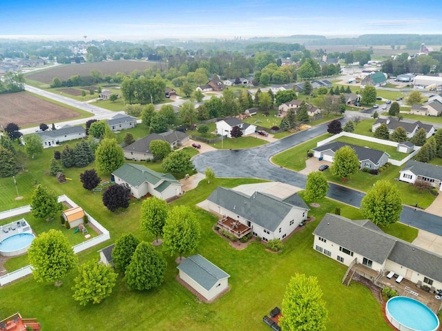 1603 Pine Tree Ln, Luxemburg, WI 54217 - aerial perspective of suburban area with a pool