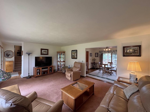 137 24th Ave, Monroe, WI 53566 - living area with carpet flooring and ceiling fan