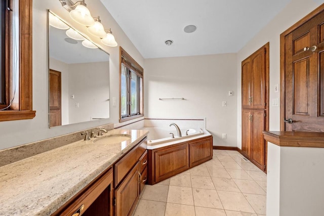 209 E Timberline Dr, Appleton, WI 54913 - full bath with a bath, tile patterned floors, and vanity