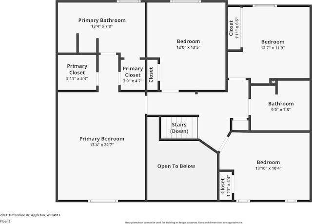 209 E Timberline Dr, Appleton, WI 54913 - property floor plan