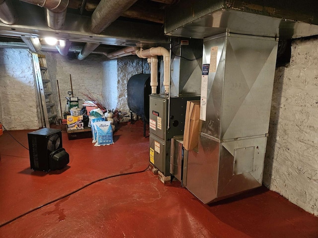 7310 Old 57 Rd, Greenleaf, WI 54126 - unfinished basement with heating unit