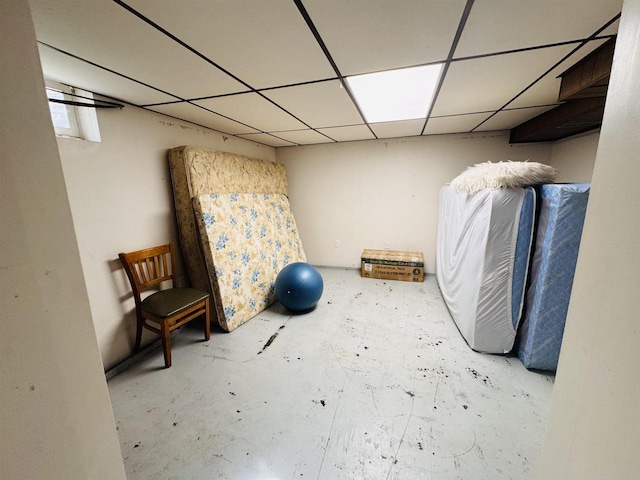 1120 4th St, Baraboo, WI 53913 - finished basement with a drop ceiling